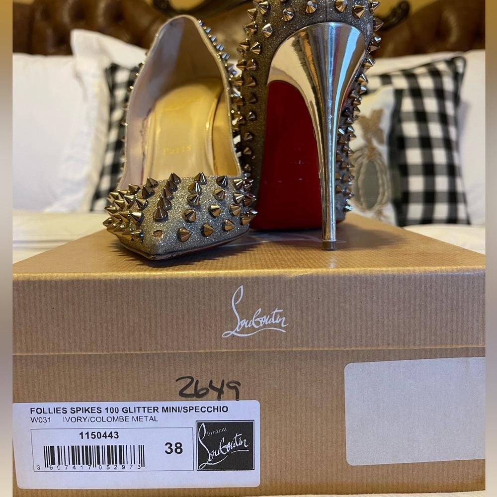 Spike Glitter Cristian Louboutin Heels